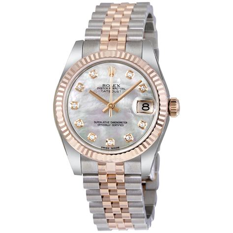 rolex with pearl face|rolex lady datejust 31 everose.